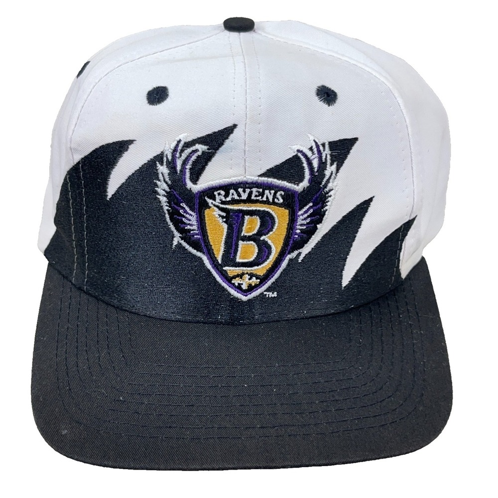 Vintage Baltimore Ravens Hat Cap Snapback Shark Tooth Sharktooth 90s Logo 7 RARE